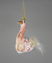 Shatchi Swan Pink 12X13Cm - 3Pcs Christmas Hanging Decorations - thumbnail 3