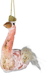 Shatchi Swan Pink 12X13Cm - 3Pcs Christmas Hanging Decorations - thumbnail 2