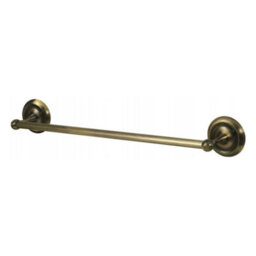 Bisk 610mm Retro Bathroom Bath Rack Single Towel Bar Hanger Antique Brass Wall Mounted - thumbnail 4