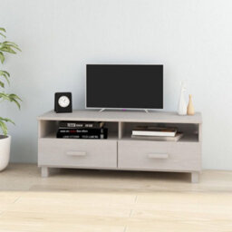 Berkfield Sturdy Tv Cabinet White 106X40X40 Cm Solid Wood Pine - thumbnail 2