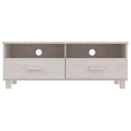 Berkfield Sturdy Tv Cabinet White 106X40X40 Cm Solid Wood Pine - thumbnail 3