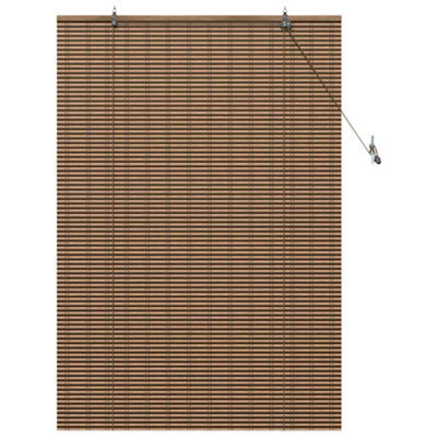 Berkfield Modern Window Blind With Curtains Manual Brown 100 X 160 Cm Bamboo - image 1