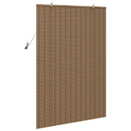 Berkfield Modern Window Blind With Curtains Manual Brown 100 X 160 Cm Bamboo - thumbnail 5