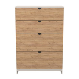 Norway 4 Drawer Deep Chest (Ready Assembled) In Gold Oak & Kashmir - thumbnail 2
