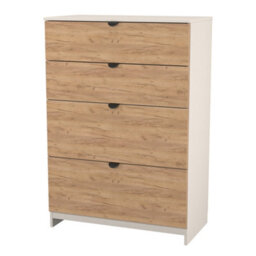 Norway 4 Drawer Deep Chest (Ready Assembled) In Gold Oak & Kashmir - thumbnail 4