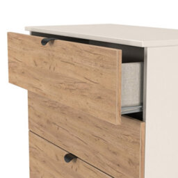 Norway 4 Drawer Deep Chest (Ready Assembled) In Gold Oak & Kashmir - thumbnail 6