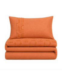Velosso Orange Hex Tuft Duvet Cover And Pillowcase Set Single - thumbnail 2