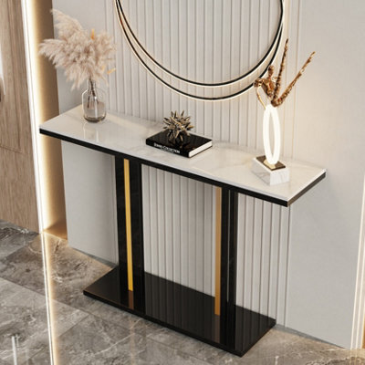 Fativo L118 X W30 X H78Cm Narrow Slim Console Table Extra Long Marble Hallway Entryway Porch Accent Table - image 1