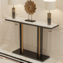 Fativo L118 X W30 X H78Cm Narrow Slim Console Table Extra Long Marble Hallway Entryway Porch Accent Table - thumbnail 8