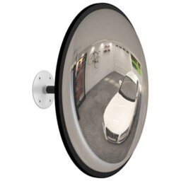 Berkfield Durable Indoor Convex Traffic Mirror Black Diameter 40 Cm Acrylic - thumbnail 3