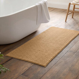 Moonlight Bedding Plush Chenille Bathroom Floor Mat Non-Slip Quick-Dry Absorbent Bathroom & Doorway Shower Rug Beige 50X80 Cm - thumbnail 7