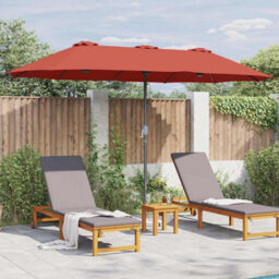Berkfield Modern Garden Parasol Terracotta Powder-Coated Steel - thumbnail 4