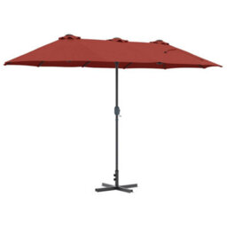 Berkfield Modern Garden Parasol Terracotta Powder-Coated Steel - thumbnail 8