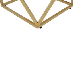 Beliani Marble-Effect Side End Table With Gold Metal Frame, 50 X 50 Cm - thumbnail 5