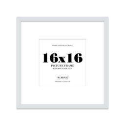 "16X16"" Light Grey Picture Frame - 16X16"" Square Frame With 13X13"" Mount For 16X16""/13X13"" Pictures Moderrn Style Thin Edge, 1 Pack" - thumbnail 1