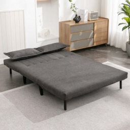 More4Homes Harper 2 Seater Folding Clic Clac Fabric Sofa Bed In Charcoal - thumbnail 9