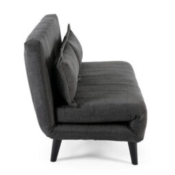 More4Homes Harper 2 Seater Folding Clic Clac Fabric Sofa Bed In Charcoal - thumbnail 4