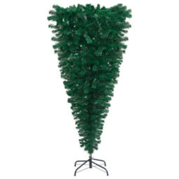 Berkfield Upside-Down Artificial Christmas Tree With Stand Green 210 Cm - thumbnail 2