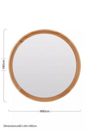 Orsina Mid Century Round Wall Mirror, Stylish Design Hallway Mirror For Livingroom, Elegant Modern Wall Mirror - thumbnail 5