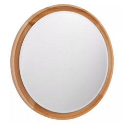 Orsina Mid Century Round Wall Mirror, Stylish Design Hallway Mirror For Livingroom, Elegant Modern Wall Mirror - thumbnail 2