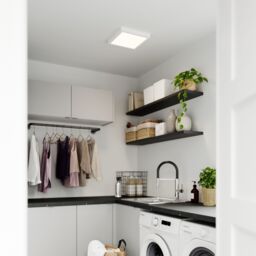 GoodHome Hestia Matt Metal & Plastic White Frosted Effect Led Ceiling Light - thumbnail 3