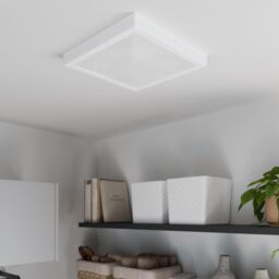 GoodHome Hestia Matt Metal & Plastic White Frosted Effect Led Ceiling Light - thumbnail 2