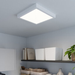 GoodHome Hestia Matt Metal & Plastic White Frosted Effect Led Ceiling Light