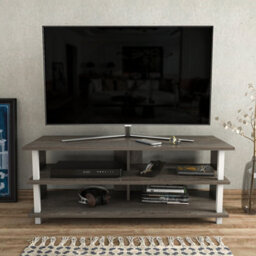 Decorotika Pueblo Tv Stand Tv Unit For Tv's Up To 55 Inches White Wenge - thumbnail 1