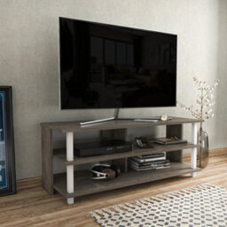 Decorotika Pueblo Tv Stand Tv Unit For Tv's Up To 55 Inches White Wenge - thumbnail 2