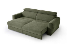 Stratus Interiors Dakota 3 Seater Electric Recliner Sofa Bed - Power Reclining Couch - Green - thumbnail 3