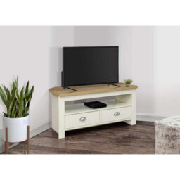 Birlea Highgate Corner Tv Unit Cream & Oak - thumbnail 1
