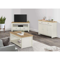 Birlea Highgate Corner Tv Unit Cream & Oak - thumbnail 2