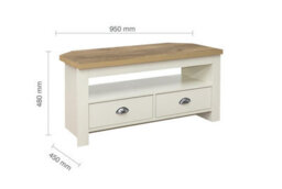 Birlea Highgate Corner Tv Unit Cream & Oak - thumbnail 7
