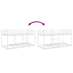Berkfield Bunk Bed Without Mattress White 107X203 Cm Steel - thumbnail 8