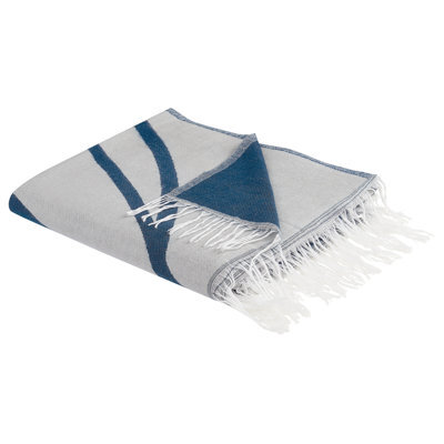 Beliani Blanket Haprek 130 X 170 Cm Blue - image 1