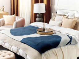Beliani Blanket Haprek 130 X 170 Cm Blue - thumbnail 2