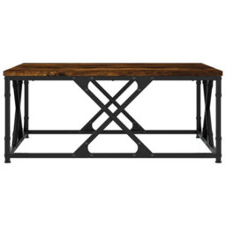 Berkfield Durable Coffee Table Smoked Oak 70X70X30 Cm Engineered Wood - thumbnail 5