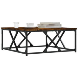 Berkfield Durable Coffee Table Smoked Oak 70X70X30 Cm Engineered Wood - thumbnail 3