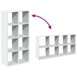 Walplus Room Divider Bookcase White 69.5X29X137.5 Cm Engineered Wood - thumbnail 8