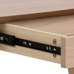 Wyld Haus Milan Oak Veneer Desk With Drawer, White Pigmented Top And Solid Oak Base - thumbnail 8