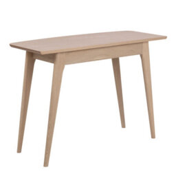 Wyld Haus Milan Oak Veneer Desk With Drawer, White Pigmented Top And Solid Oak Base - thumbnail 4