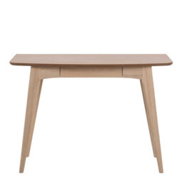 Wyld Haus Milan Oak Veneer Desk With Drawer, White Pigmented Top And Solid Oak Base - thumbnail 3
