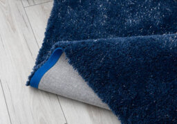 A.unique Home Rome Sparkle Shaggy Living Room Bedroom Rug 110Cm X 150Cm - Ultra-Soft 1050Gsm - 2.5Cm Low Pile Shaggy Rug - Navy - thumbnail 4