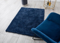 A.unique Home Rome Sparkle Shaggy Living Room Bedroom Rug 110Cm X 150Cm - Ultra-Soft 1050Gsm - 2.5Cm Low Pile Shaggy Rug - Navy - thumbnail 2