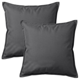 istyle mode 2 Pack Of Indoor & Outdoor Cushion, Waterproof, 45X45Cm (Dark Grey) - thumbnail 1