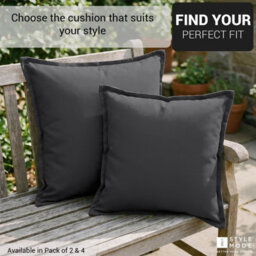 istyle mode 2 Pack Of Indoor & Outdoor Cushion, Waterproof, 45X45Cm (Dark Grey) - thumbnail 5