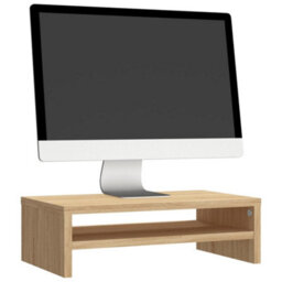 Berkfield Monitor Stand Sonoma Oak 42X24X13 Cm Engineered Wood - thumbnail 3
