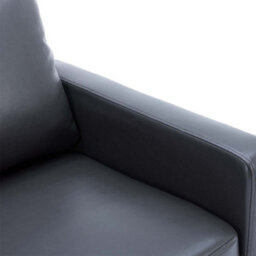 More4Homes Riley Push Back Soft Air Leather Modern Reclining Armchair Accent Home Cinema Recliner Chair (Grey) - thumbnail 6