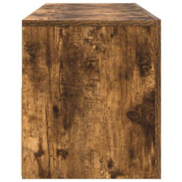 Berkfield Modern Tv Cabinet With Led Lights Smoked Oak 120X35X40 Cm - thumbnail 9