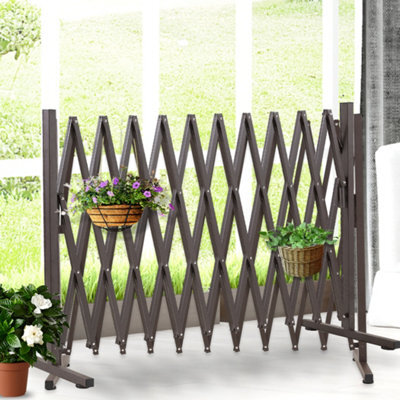 Unbranded Security Gate Pet Baby Metal Barrier Garden Indoor Outdoor Expandable - image 1